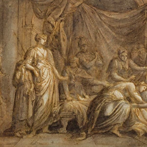 Andromache Mourning the Death of Hector, 1760-63 (pen & ink and wash on paper)