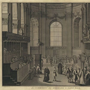 Anglican Communion in St Pauls Cathedral, London (engraving)