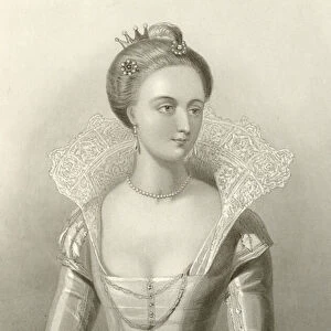 Anne of Denmark, queen of king James I (engraving)