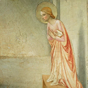 The Annunciation, detail of the Virgin, 1442 (fresco) (see 72388)