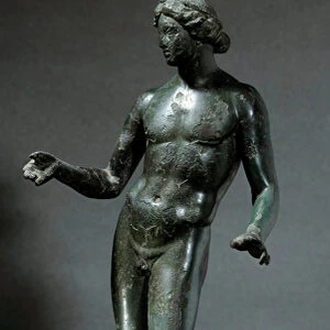 Apollo. Bronze statue from Mansat La Courriere, Creuse. 1st to 2nd century AD