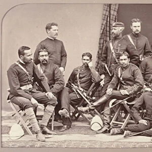Apothecaries of General Roberts Division, 1878 circa (b / w photo)