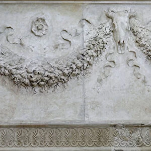 Ara Pacis, detail Section of the interior frieze, vegetal detail. 1st century BC (relief)