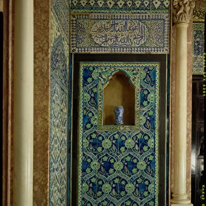 Detail of the Arab Hall, 1870s (photo)
