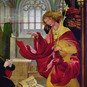 Archangel Gabriel, detail from the Annunciation from the Isenheim Altarpiece, c. 1512-16 (oil on panel)