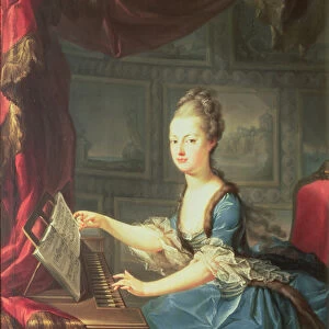 Archduchess Marie Antoinette Habsburg-Lothringen (1755-93) at the spinnet, fifteenth