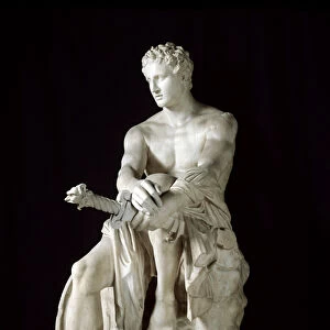 The Ares Ludovisi Roman marble sculpture depicting the god Mars sitting