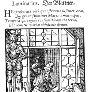 The Armour Maker, engraved by Hartman Schopper (woodcut) (b / w photo)
