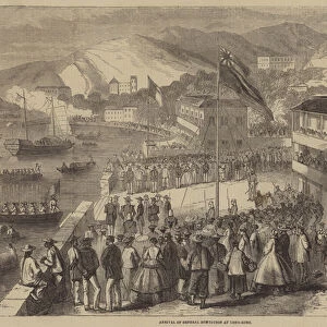 Arrival of General Montaubon at Hong-Kong (engraving)