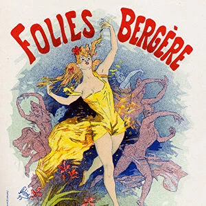 Art. Entertainment. Lotus flower, ballet at the Folies Bergeres, Paris