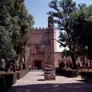 Art Mexico: view of the Augustinian Convent (monastery of San Augustin Acolman