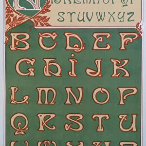 Art Nouveau Alphabet, 1903 (colour litho)