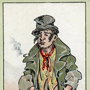 The Artful Dodger, from Oliver Twist, by Charles Dickens, 1923 (colour litho)