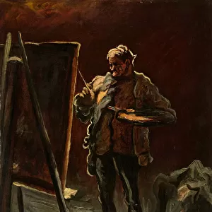 An Artist, c. 1870-75 (oil on canvas, mounted on panel)