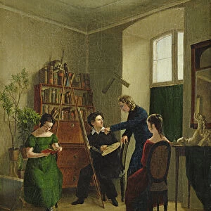 The Artist in His Studio, 1828 (oil on canvas)