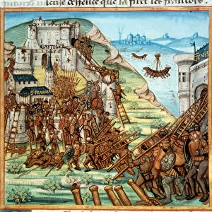 Assault of Genes, 1494. Miniature from the manuscript "Chronicles"