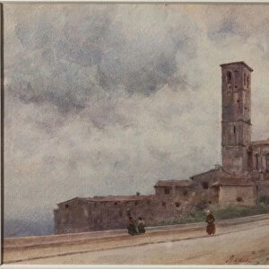 Assisi, 1900 (watercolour)