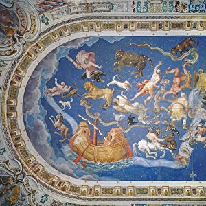 Astrological ceiling, in the Sala del Mappamondo, 16th century (fresco)