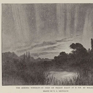 The Aurora Borealis, as seen on Friday Night at 9 PM at Molesey (litho)