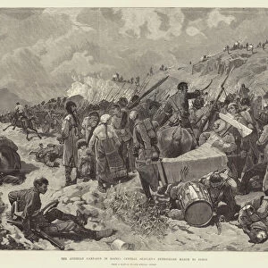 The Austrian Campaign in Bosnia, General Szaparys Retrograde March to Doboj (engraving)