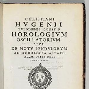 Authors own annotated copy of Horologium oscillatorium sive de motu pendulorum