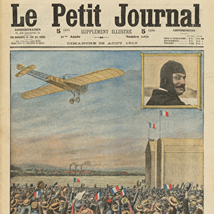 The aviator Alfred Leblanc arriving in Issy-les-Moulineaux, illustration from Le