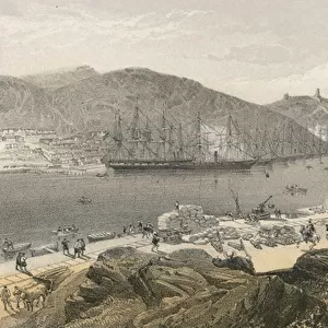 Balaklava showing the state of the quays and the shipping, in May 1855