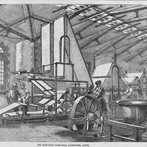The bank note paper mill (engraving)