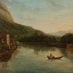 Banks of the Isere in Grenoble (Oil on canvas)