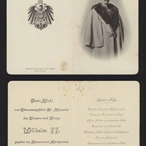 Banquet in honour of the birthday of Kaiser Wilhelm II of Germany, Frankfurt, 27 January 1897 (litho)