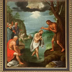 Baptism of Christ, 17th century (oil on wood)