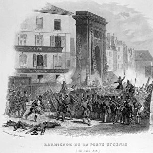 Barricade de la Porte Saint Denis (23 June 1848) - in "