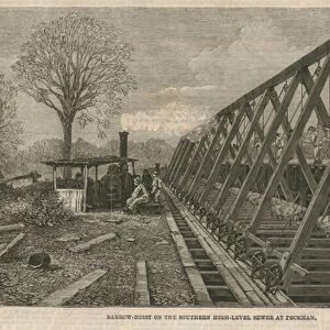 Barrow-hoist on the southern high-level sewer at Peckham (engraving)