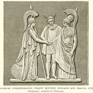 Bas-Relief Commemorating Treaty between England and France, 1787 (engraving)