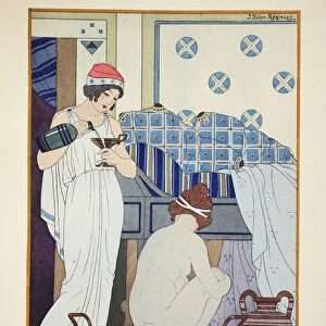 A Bath seat, illustration from The Works of Hippocrates, 1934 (colour litho)