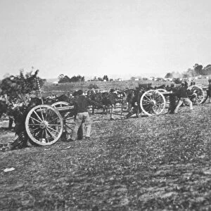 Battery D. 2nd US Artillery Federal Army in action during the American Civil War