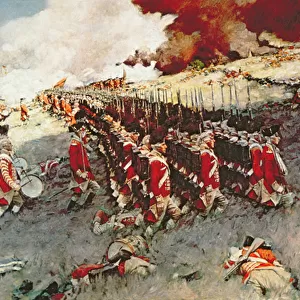 Battle of Bunker Hill, 17 June 1775 (colour litho)