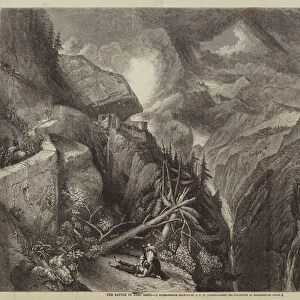 The Battle of Fort Bard (engraving)