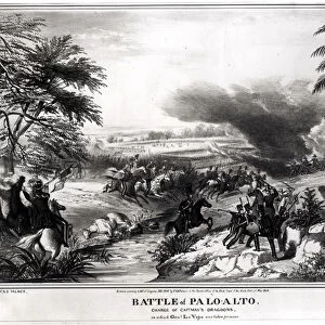 Battle of Palo Alto. Charge of Captain Mays Dragoons in which General La Vega