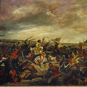 Battle of Poitiers or King John II Le Bon at the Battle of Poitiers on September 19, 1356