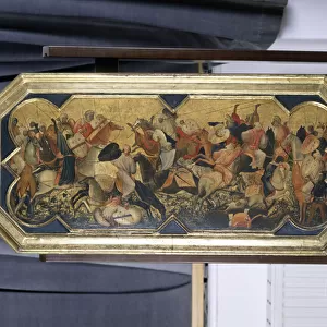 Battle scene with eastern knights, c. 1425 (tempera on poplar wood)