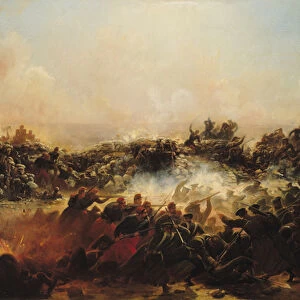 The Battle of Sebastopol, right hand section of triptych, after 1855 (oil on canvas)