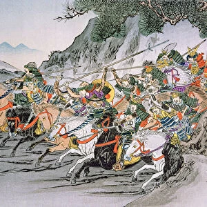 Battle of Shizugatake Pass 1583 (colour litho)