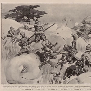 The Battle of Spion Kop, the Dash up the Mountain under Heavy Fire (litho)