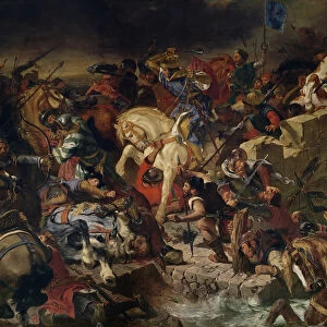 The Battle of Taillebourg, 21st July 1242, 1837 (oil on canvas)