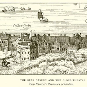 The Bear Garden and the Globe Theatre (engraving)