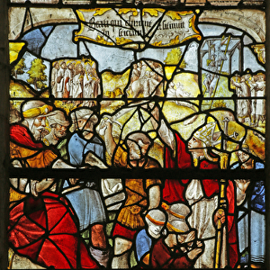 The Beatitudes, Eglise Sainte-Tanche de Lhuitre (stained glass), Blessed are the Hungry