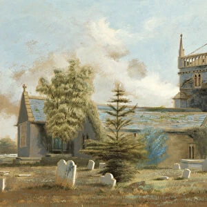 Bedminster Old Church (oil on paper)
