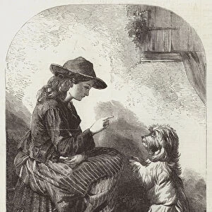 "Beg, Sir!"From the Exhibition of the Society of British Artists (engraving)