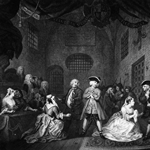 The Beggars Opera, Scene III, Act XI, c. 1728 (engraving)